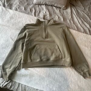 SKIMS French Terry Cropped Quarter Zip